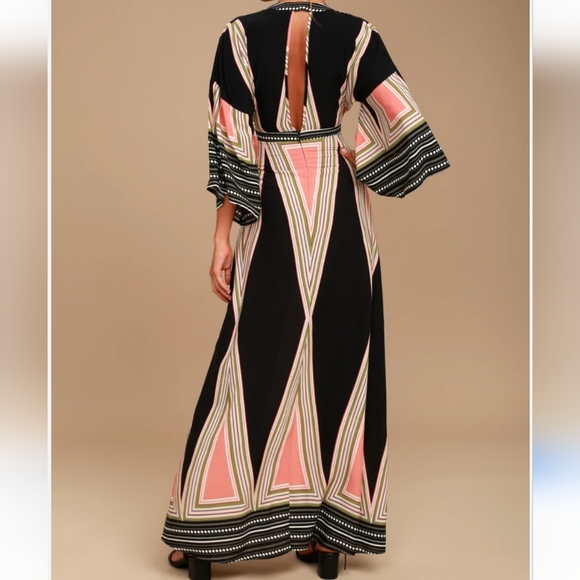 Lulus Montecito black print maxi dress - Picture 5 of 16